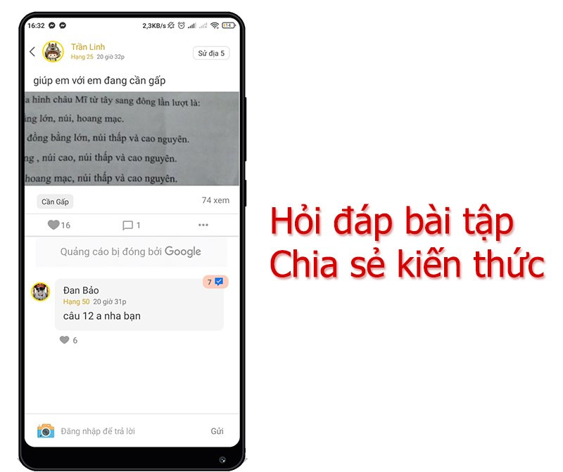 Giao lưu hỏi đ&aacute;p b&agrave;i tập