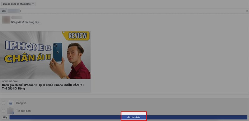Gửi tin nhắn trên Messenger