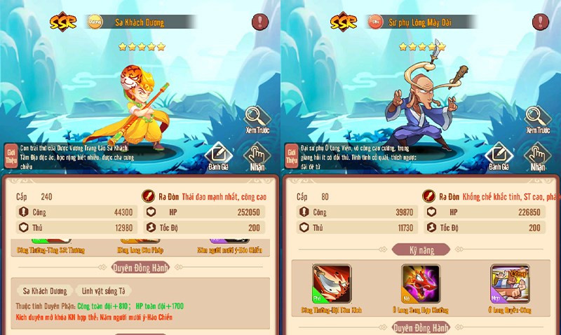 Hình ảnh nhân vật trong game Tân Ô Long Viện Mobile