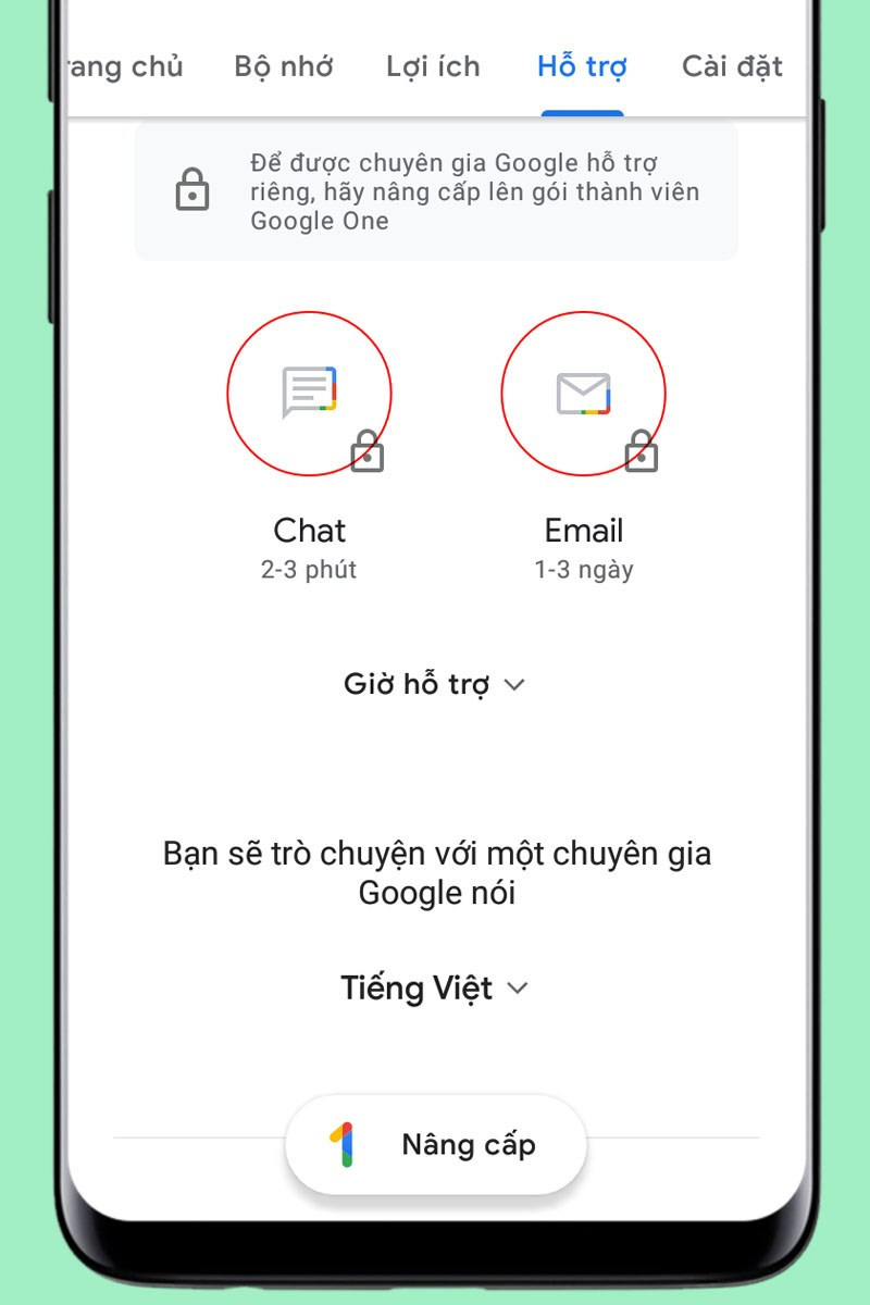 Hỗ trợ từ chuyên gia Google