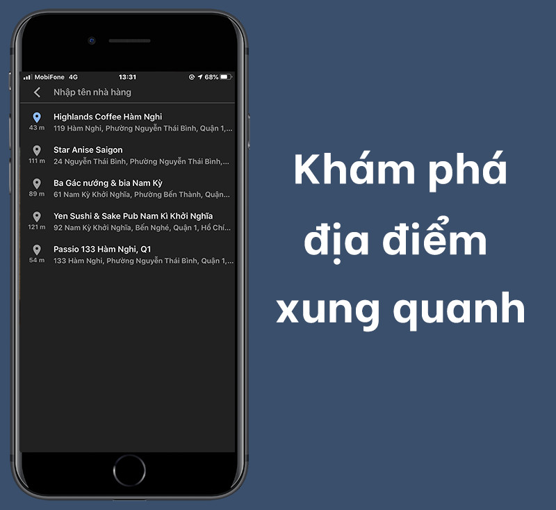 Khám phá địa điểm xung quanh với Google Lens