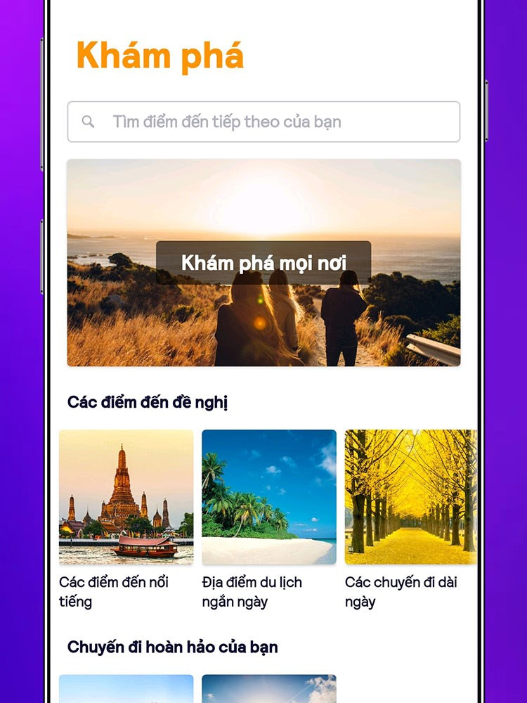 Khám phá điểm đến du lịch trên Skyscanner