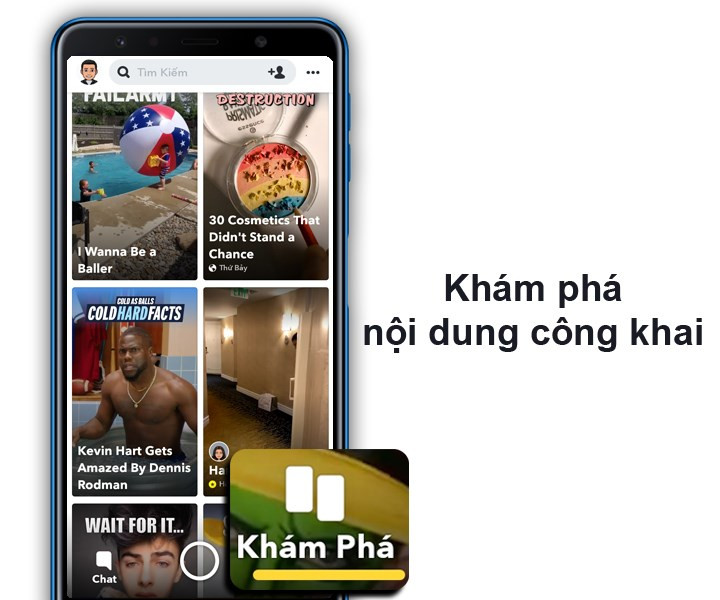 Khám phá nội dung trên Snapchat