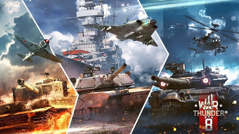 Không chiến, hải chiến, đấu tăng trong War Thunder