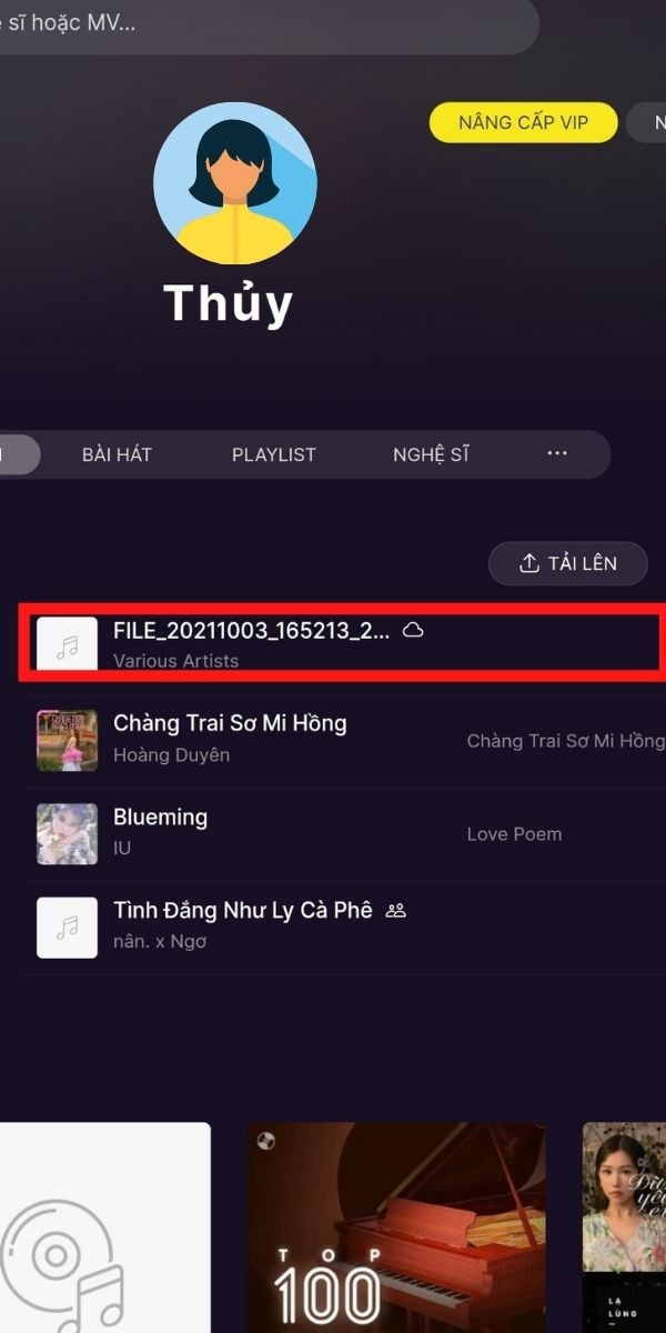 Kiểm tra file đã upload