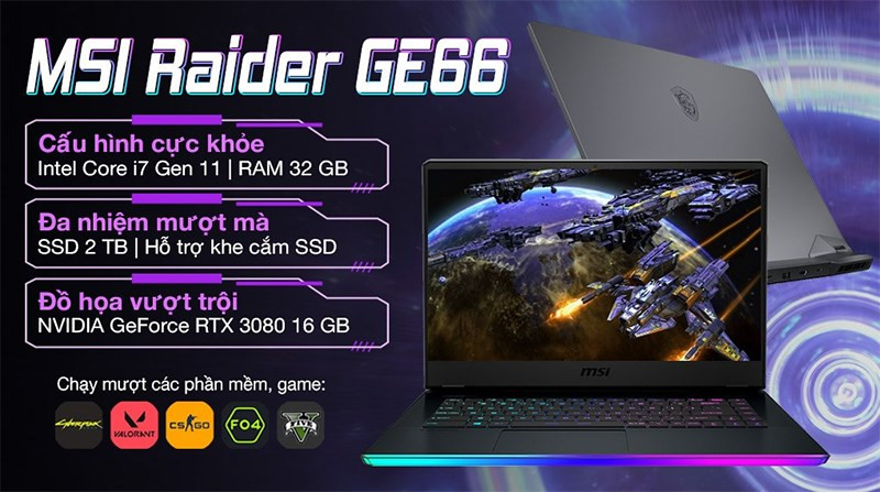 Laptop MSI Gaming GE66 Raider 11UH i7