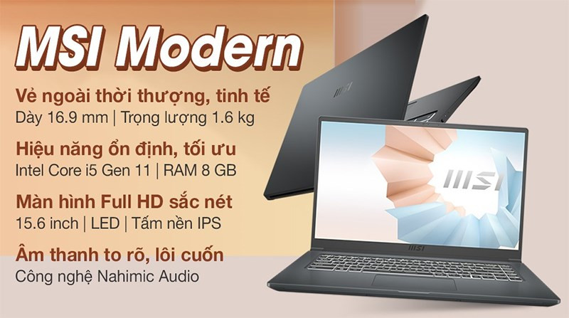 Laptop MSI Modern 15 A11MU i5