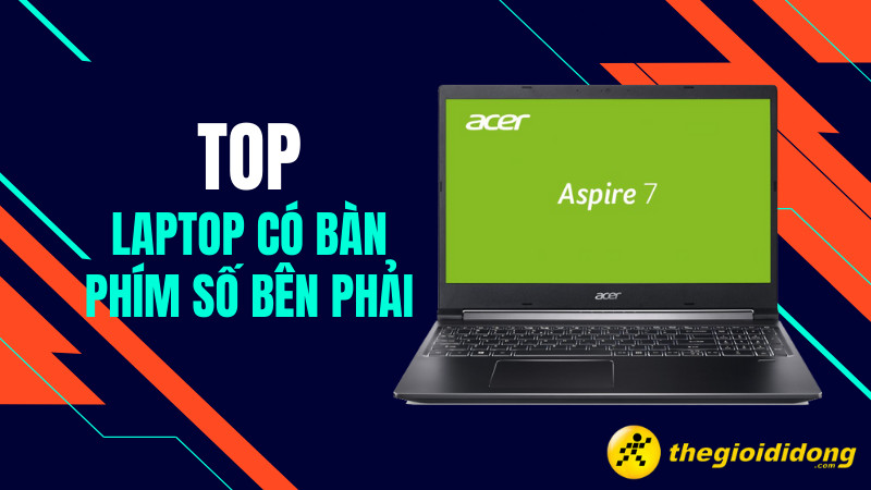 Laptop với bàn phím số bên phải