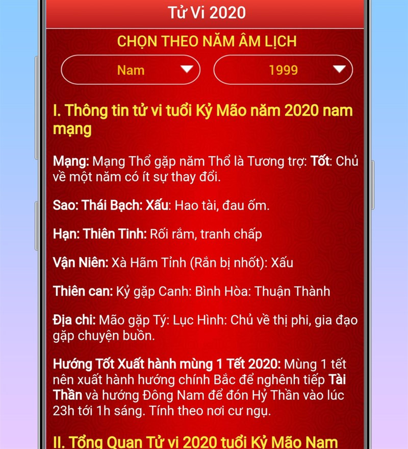 Lịch Vạn Ni&ecirc;n 2020 gi&uacute;p bạn c&oacute; thể xem được tử vi nhanh nhất