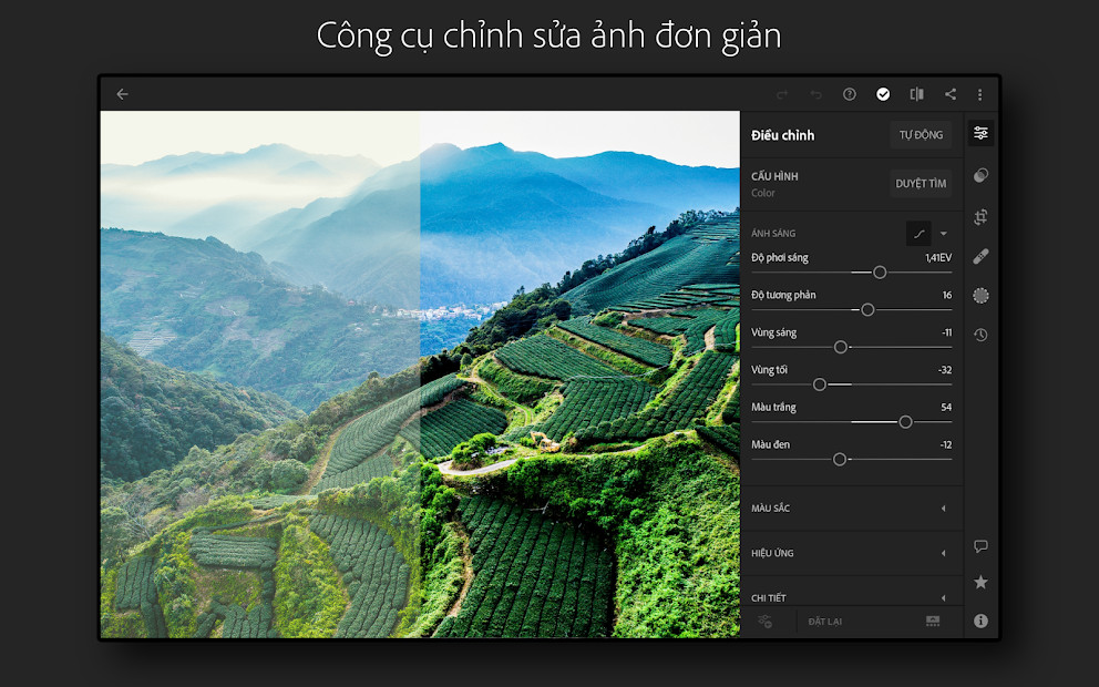 Lightroom đưa ra gợi ý chỉnh sửa thông minh