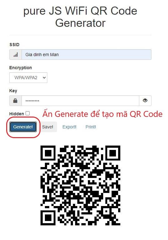 Mã QR Code đã tạo