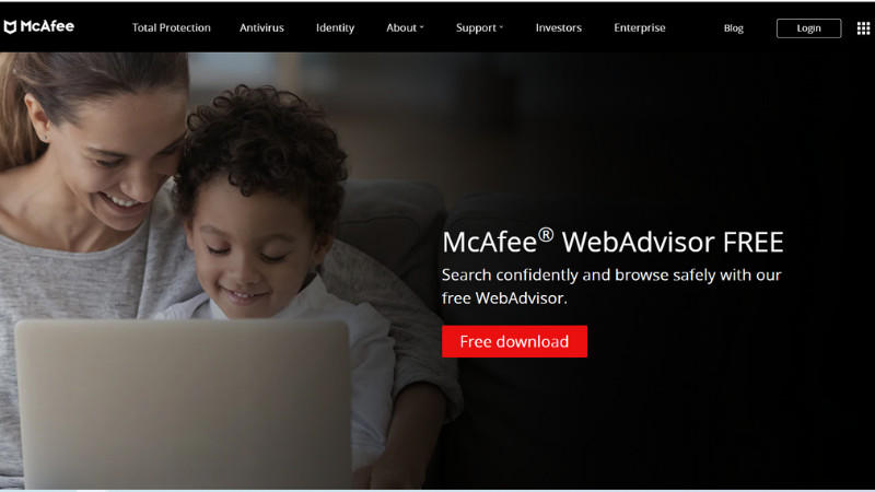 McAfee WebAdvisor được cung cấp dưới dạng miễn phí trên trang web chính chủ