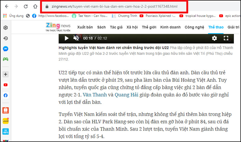 Mở trang web cần copy