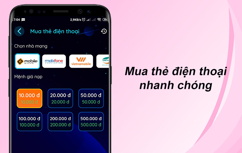 Mua thẻ cào TNEX