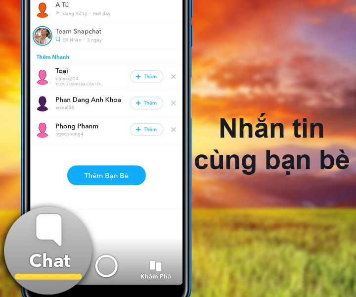 Nhắn tin với Bitmoji trên Snapchat