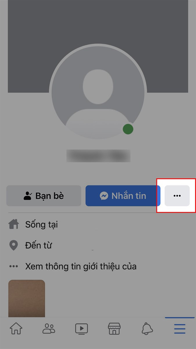 Nhấn vào biểu tượng ba chấm