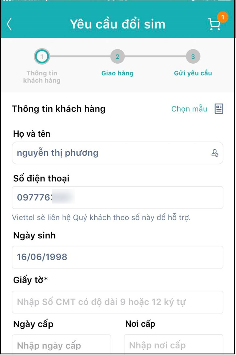 Nhập đầy đủ c&aacute;c Th&ocirc;ng tin kh&aacute;ch h&agrave;ng