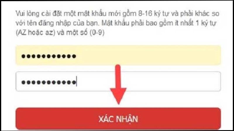 Nhập Mật Khẩu Mới