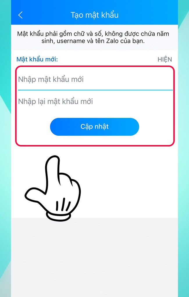 Nhập mật khẩu mới