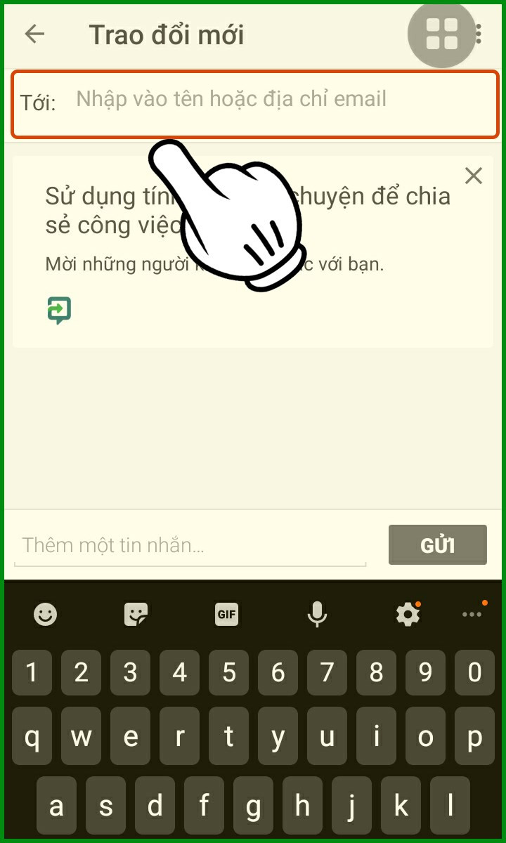 Nhập tên hoặc địa chỉ mail của bạn bè