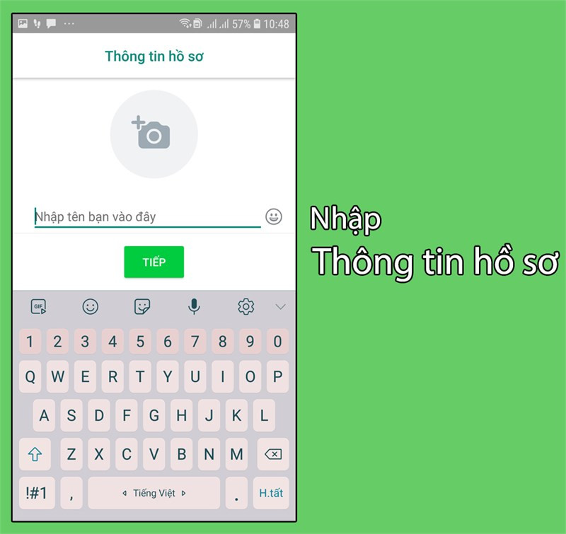 Nhập thông tin cá nhân