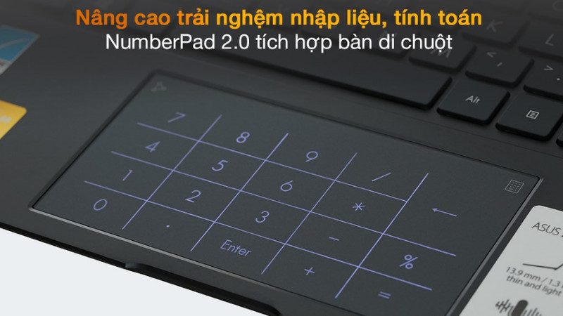 NumberPad 2.0 tích hợp bàn di chuột