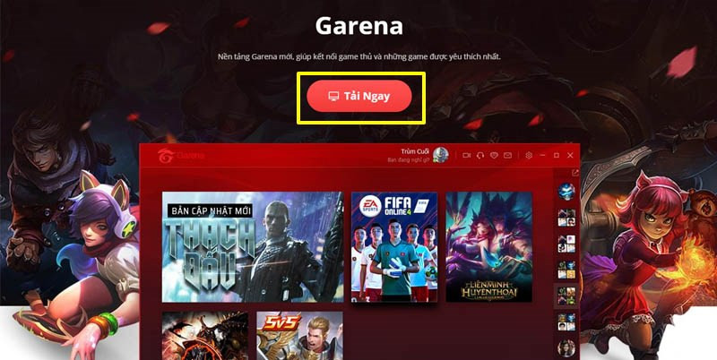 Nút tải Garena