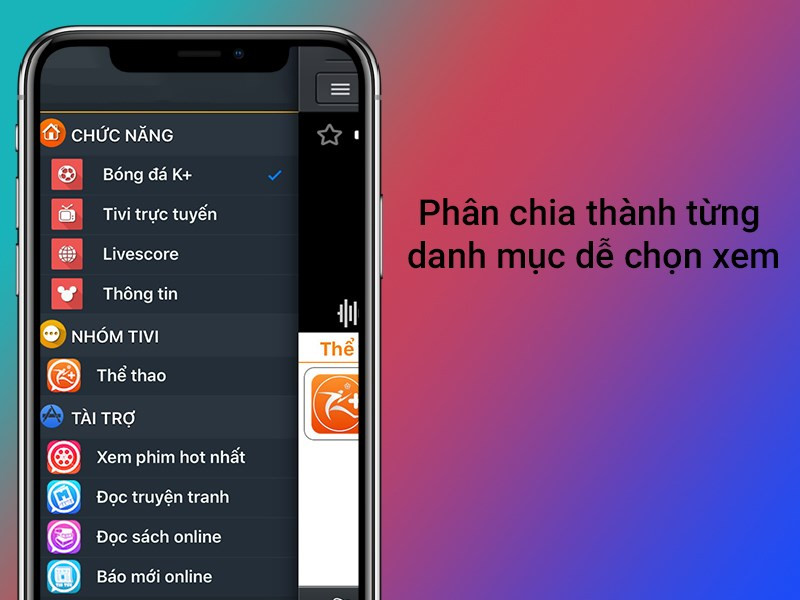 Ph&acirc;n chia th&agrave;nh từng danh mục dễ chọn xem