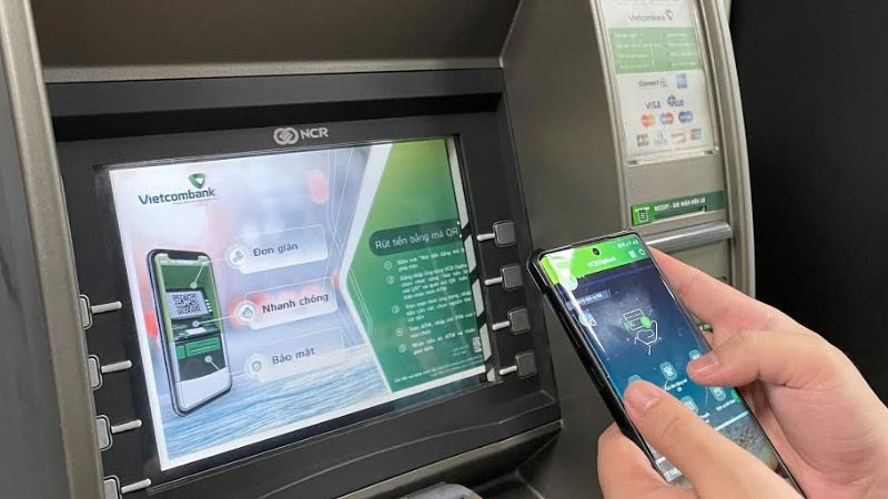 Rút tiền bằng mã QR Vietcombank