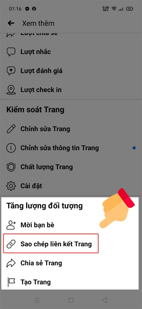 Sao chép liên kết