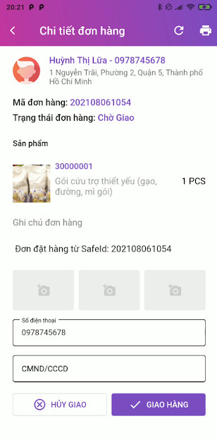 Screenshots App SafeID Delivery: Ứng dụng quản lý hỗ trợ đợt 3