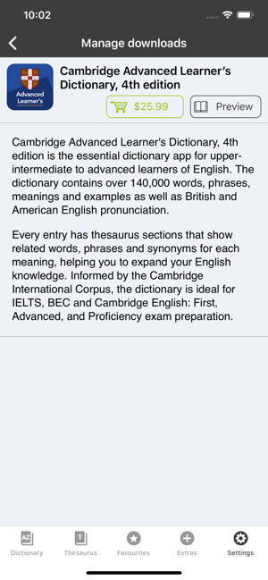 Screenshots Cambridge English Dictionar‪y: Ứng dụng tra từ điển Anh - Anh