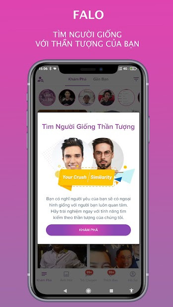 Screenshots Falo - Ứng dụng kết bạn hẹn hò bốn phương