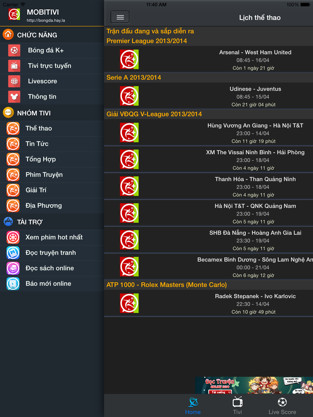 Screenshots MobiTivi - Xem truyền trình trực tuyến chất lượng cao