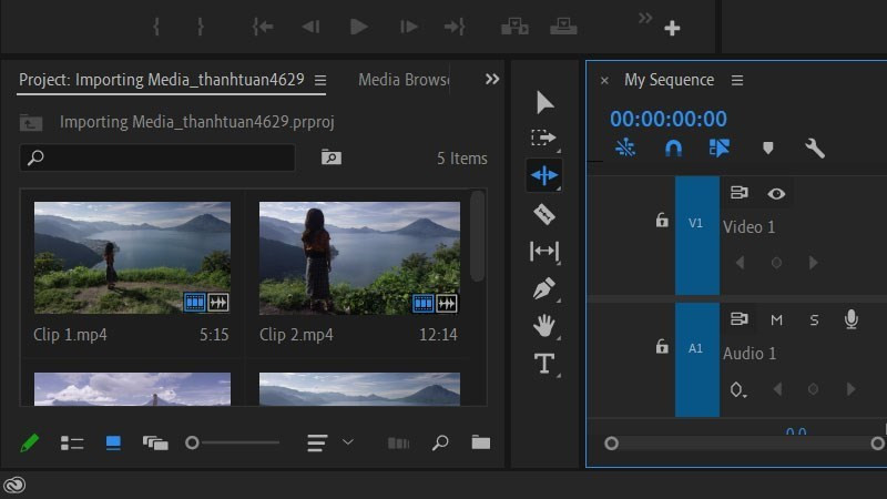 Screenshots Tải Adobe Premiere: Phần mềm dựng phim, biên tập hiệu chỉnh video chuyên nghiệp