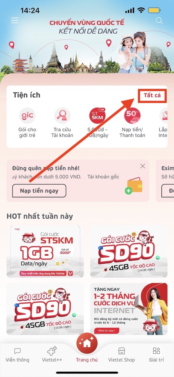 Sử dụng My Viettel để mở khóa sim