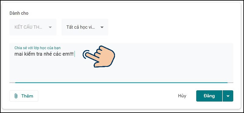 Tạo bài đăng trên Google Classroom