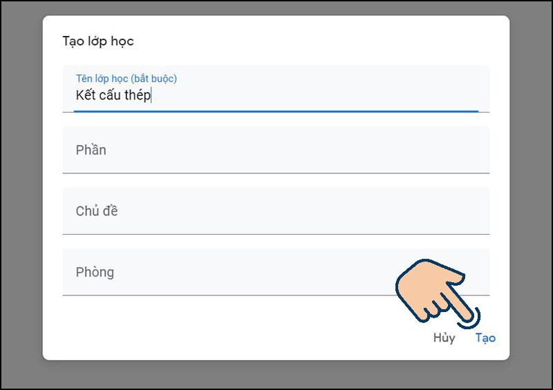 Tạo lớp học trên Google Classroom