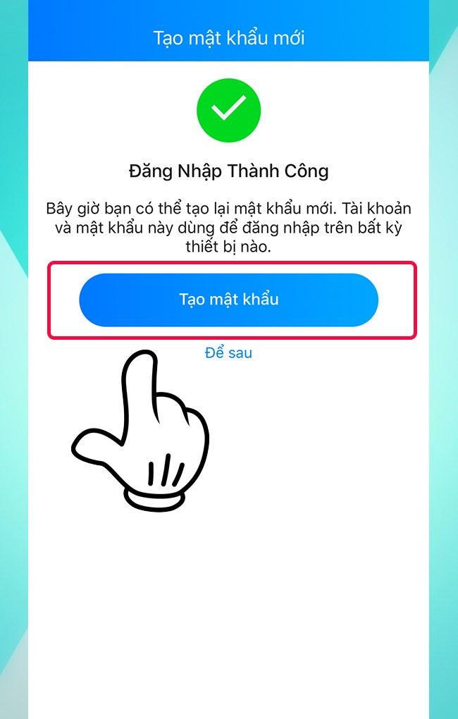 Tạo mật khẩu mới