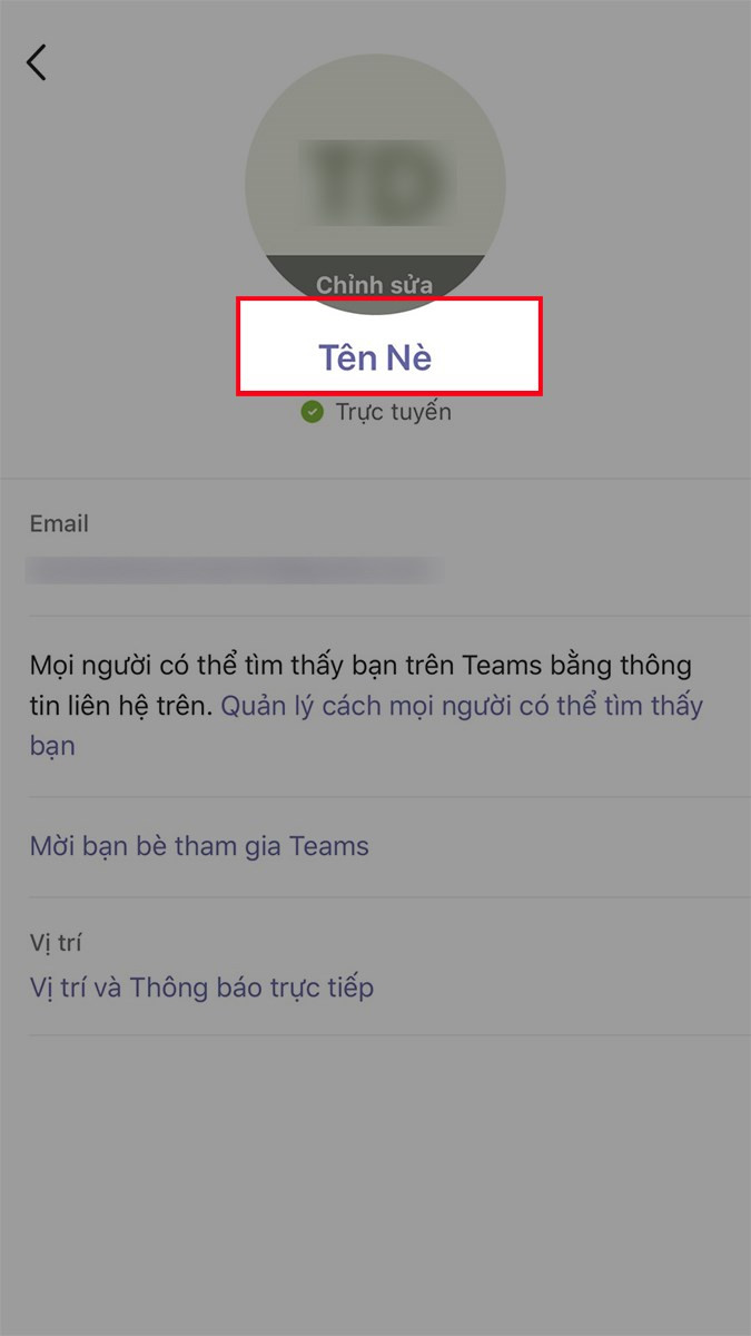 Tên hiển thị hiện tại