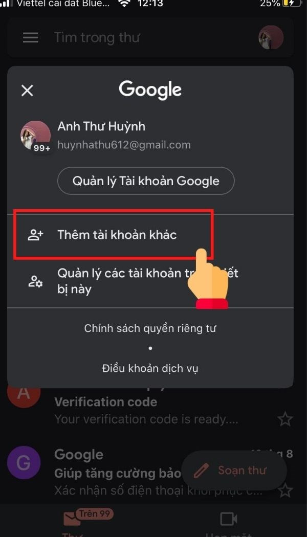 Thêm tài khoản khác