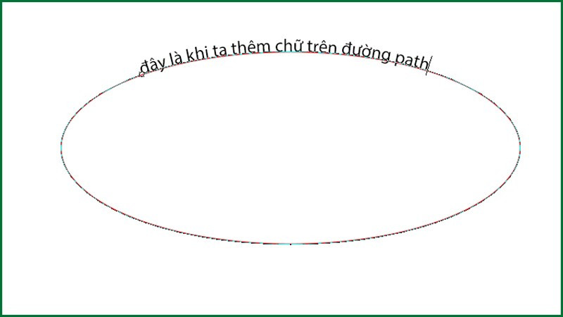 Th&ecirc;m chữ tr&ecirc;n đường path 