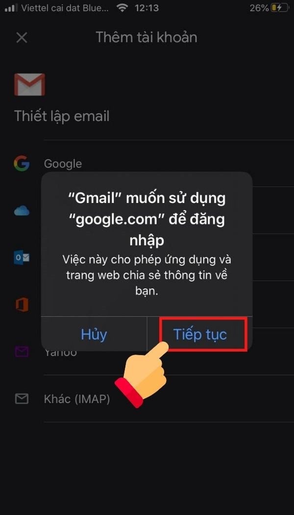 Tiếp tục đăng nhập