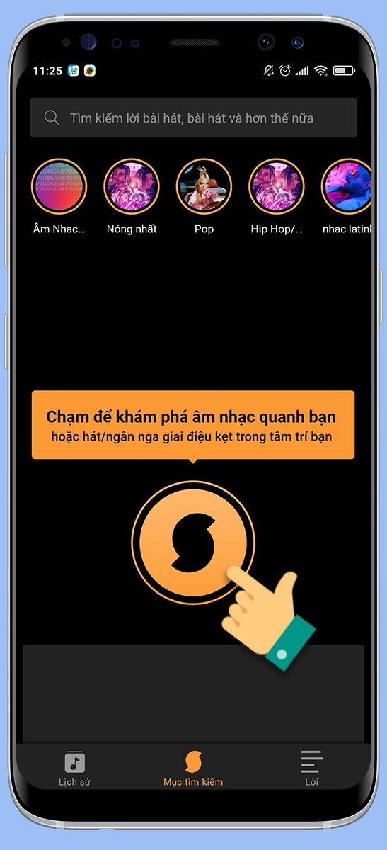 Tìm bài hát qua ứng dụng SoundHound