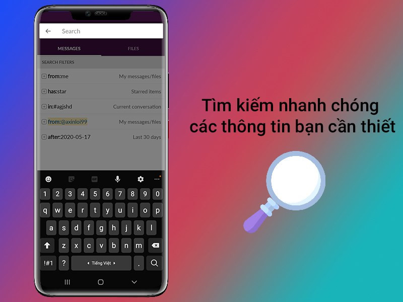 Tìm kiếm thông tin nhanh chóng với Slack