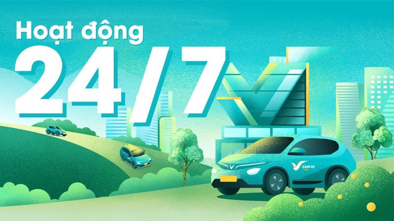 Tổng đài taxi Xanh SM hoạt động 24/7