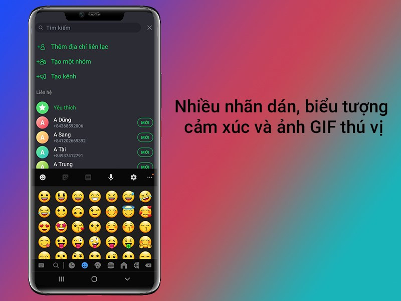 Tổng hợp nhiều nhãn dán, biểu tượng cảm xúc và ảnh GIF thú vị