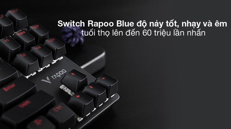 Trang bị Switch Rapoo Blue c&oacute; độ nảy tốt