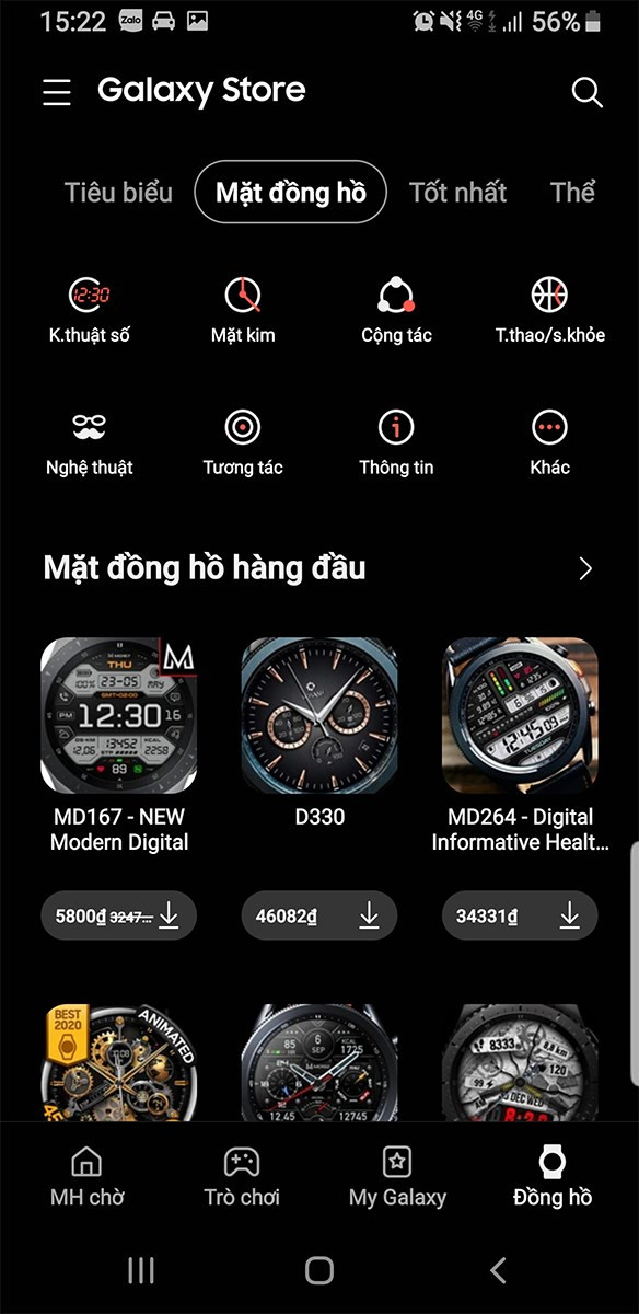 Tùy chỉnh mặt đồng hồ Galaxy Watch trên Galaxy Apps