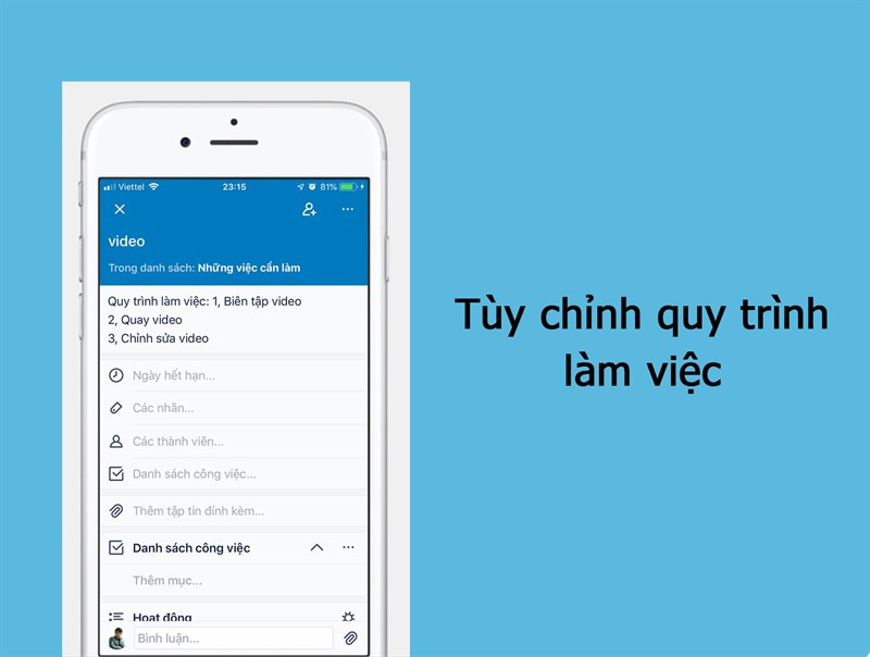 Tùy chỉnh quy trình làm việc